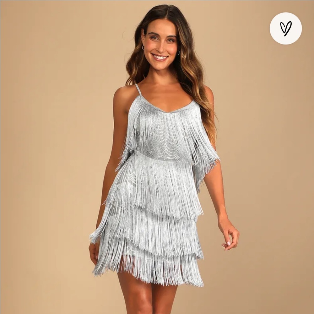 Lulu Sequin Fringe Dress